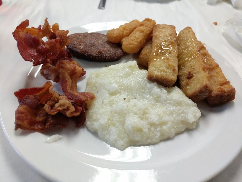 Grits Bacon and Toast